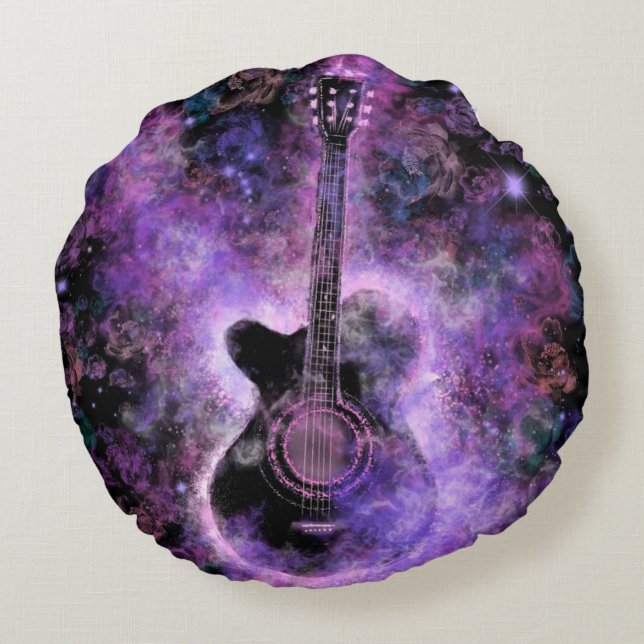 Coussin rond guitare (Dos)