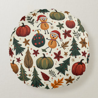 coussin rond hallothanksmas