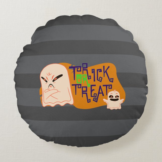 Coussin rond Halloween (Devant)
