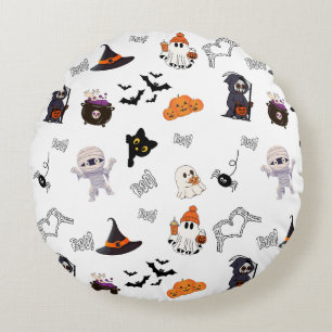 Coussin rond Halloween