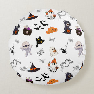 Coussin rond Halloween