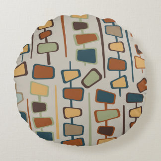 Coussin Rond Inspiré Du Milieu Du Siècle