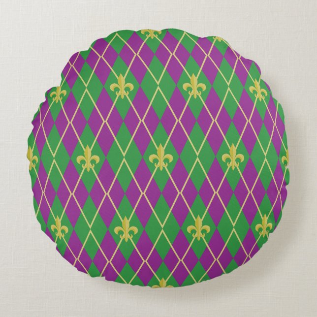 Coussin rond Jacquard Carnaval (Devant)