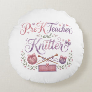 Coussin Rond Jeté pour Enseignant de Maternelle et