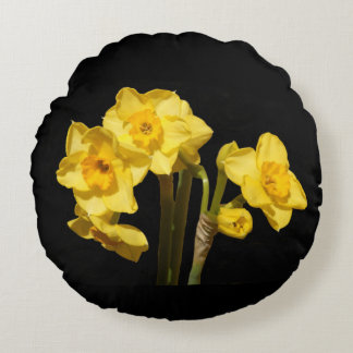 Coussin rond Jonquil Fleurs