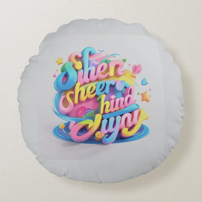 coussin rond joyeux (Devant)