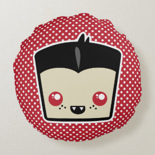Coussin rond Kawaii Dracula