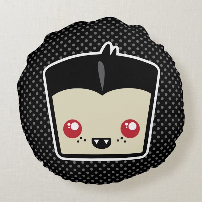 Coussin rond Kawaii Dracula (Dos)