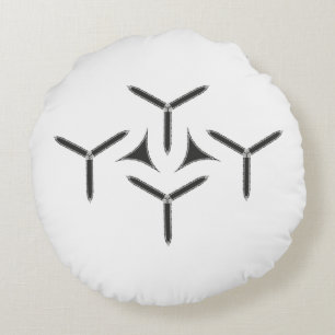 Coussin rond lame gothique