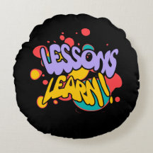 COUSSIN ROND LEÇONS DE COULEUR À LA MAISON