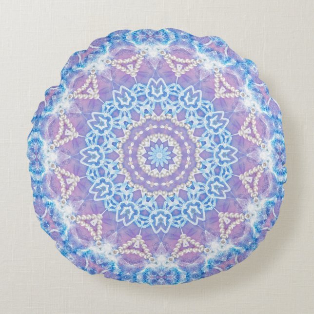 Coussin rond Lilac Blue Bohemian Dreamis (Devant)