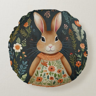 Coussin rond Magique Bunny Springtime