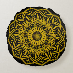 Coussin rond mandala