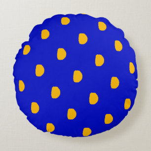 Coussin rond Motif de pointes de brosse