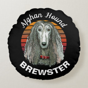 Coussin rond personnalisé de la hache afghane