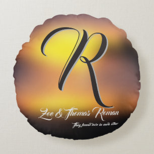 Coussin rond personnalisé pour pendaison de crémai