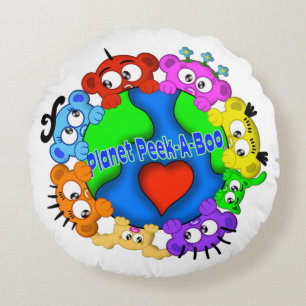 Coussin rond Planet PeekABoo