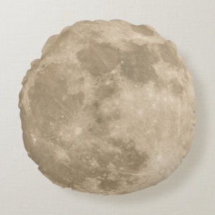 Coussin rond Pleine lune et Éclipse solaire