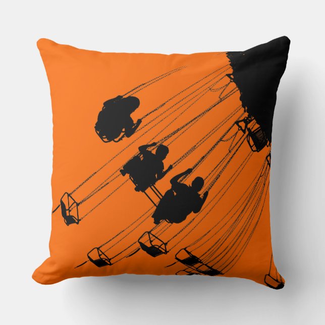 Coussin Rond-point des ailes - Orange (Recto)