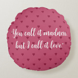 Coussin rond Red Hearts