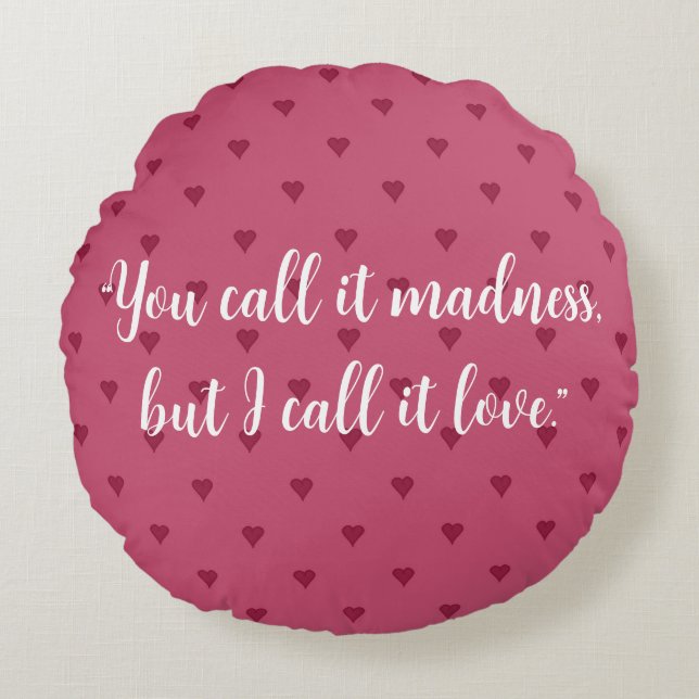 Coussin rond Red Hearts (Devant)