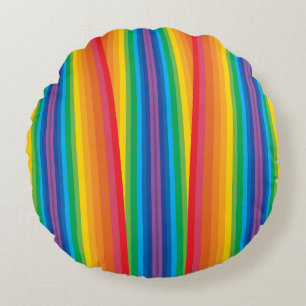Coussin rond Retro Rainbows