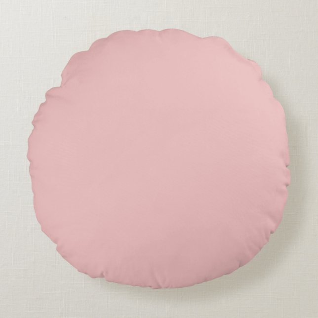 Coussin rond rose bébé (Devant)