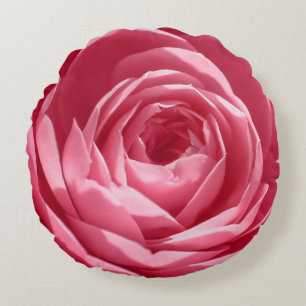 Coussin rond rose Fleur Rose