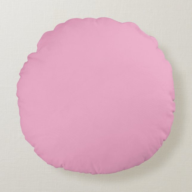 Coussin Rond Rose Pâle | Moderne Minimaliste (Devant)