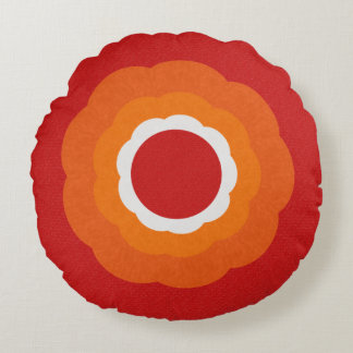 Coussin rond rosette vintage contemporain