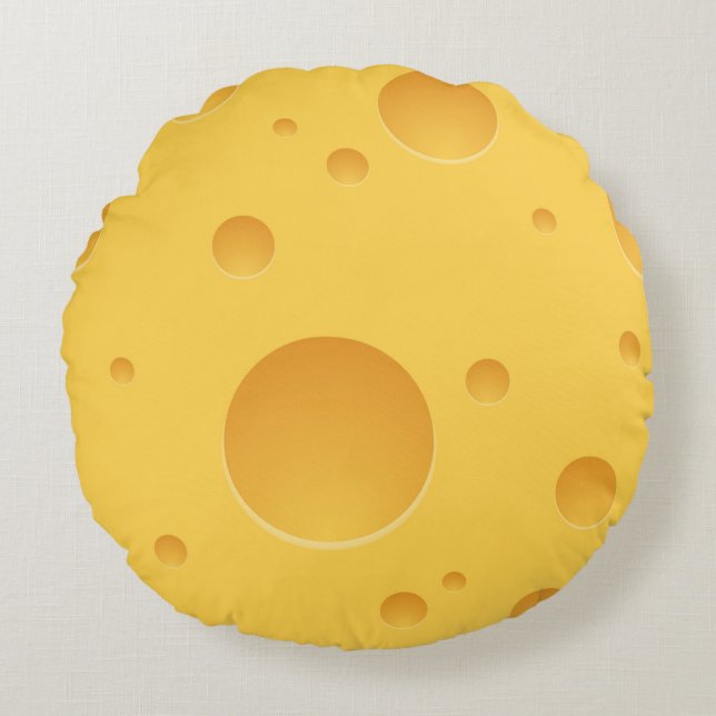 coussin rond "Roue au fromage" (Devant)