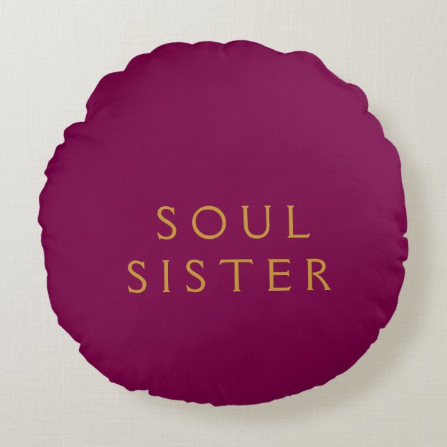 Coussin rond Soul Sister (Devant)