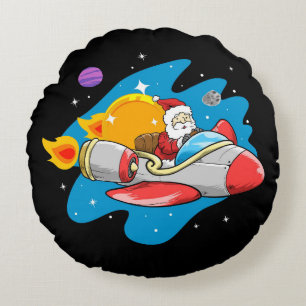 Coussin rond Space Père Noël