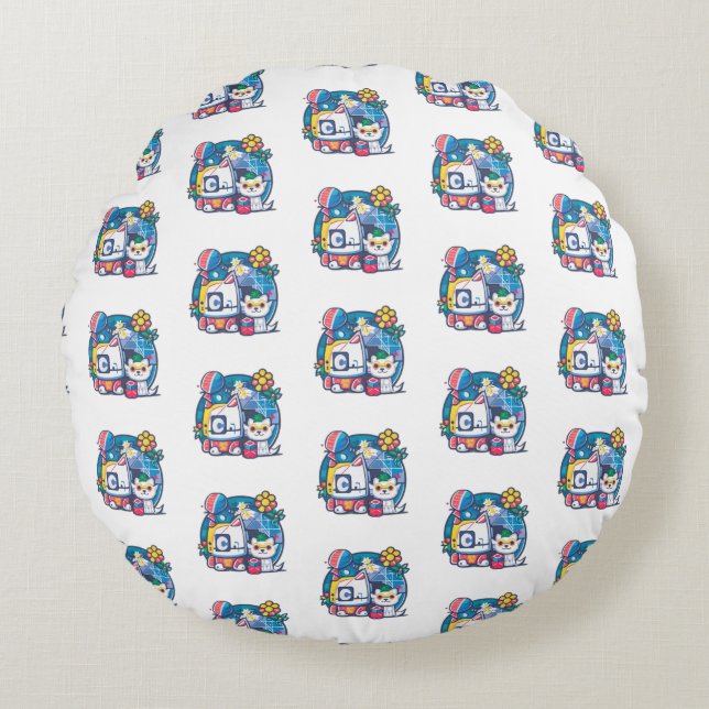 Coussin rond Toy Globe (Devant)