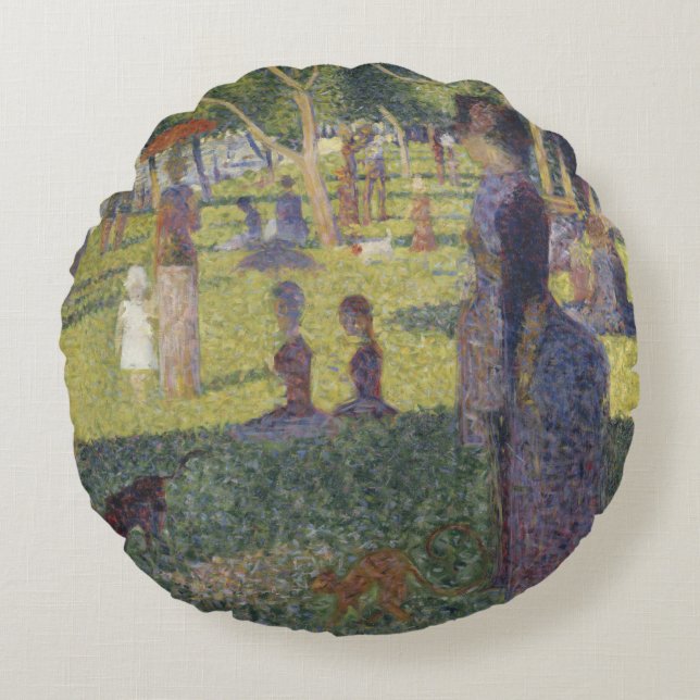 Coussin Rond Un Dimanche Après-Midi Île La Grande (Devant)