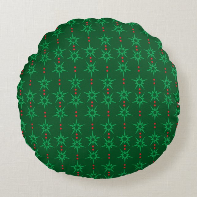Coussin rond vert du milieu de la mer (Devant)
