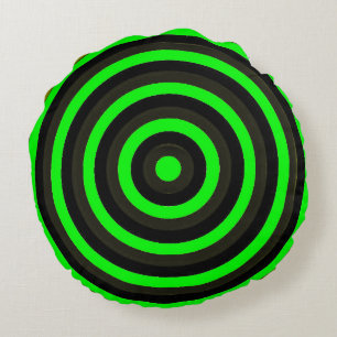 Coussin ronde colorée avec design circulaire
