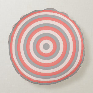 Coussin ronde colorée avec design circulaire