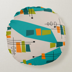Coussin ronde moderne du milieu du siècle