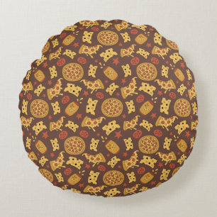 Coussin ronde Motif de pizza décorative