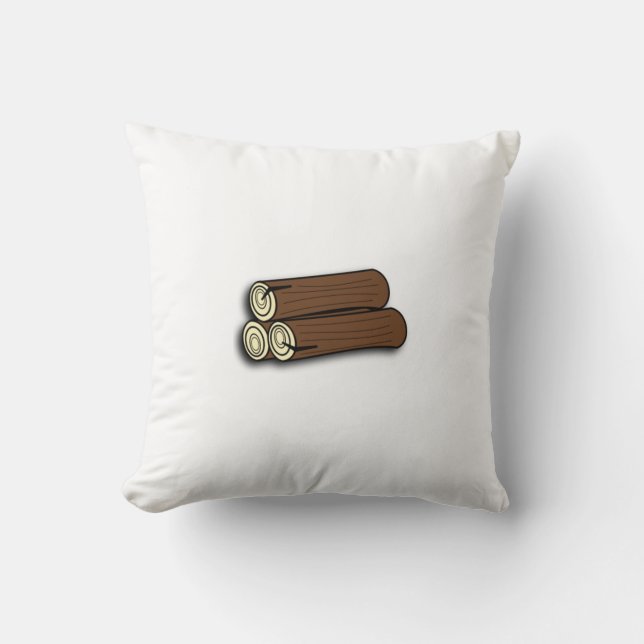 Coussin Rondins de bois de chauffage (Recto)