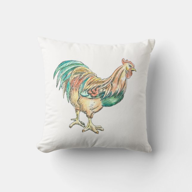 Coussin Rooster Art (Recto)
