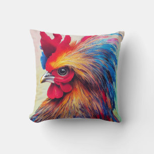 Coussin Rooster Chicken Animal Discovery Aventure Nature