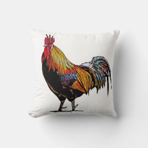 Coussin Rooster coloré