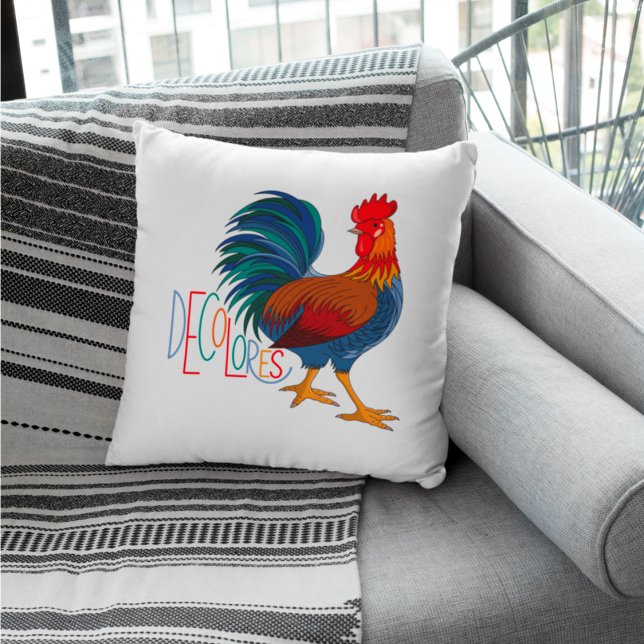 Coussin Rooster coloré DeColores Cursillo (Créateur téléchargé)