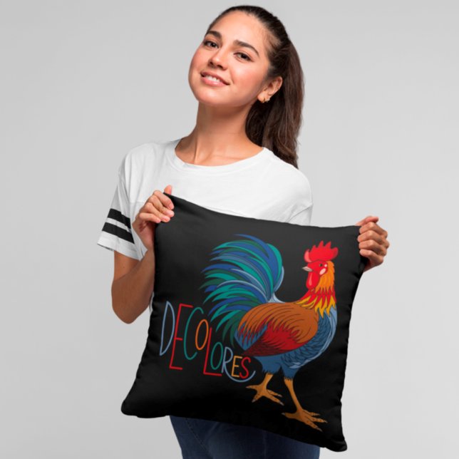 Coussin Rooster coloré DeColores Cursillo (Créateur téléchargé)