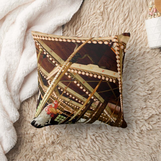 Coussin Rooster de carrousel vintage (Couverture)