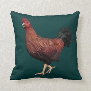 Coussin Rooster rouge