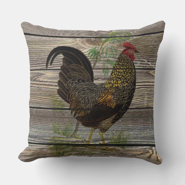 Coussin Rooster rustique (Recto)