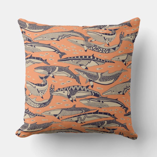 Coussin rorquals de pin (Recto)